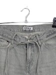 Vorschaubild 2 von Damen Jeans Wide Fit Grau W27/L32 High Waist Bindegürtel