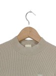 Vorschaubild 2 von Damen Pullover Stehkragen Rippstrick Beige Gr. L