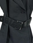 Vorschaubild 2 von Damen Blazer Jacke Schwarz Gr. 36 mit Ledergürtel Business