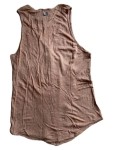 Vorschaubild 2 von Top Damen Gr. 36/S Orange Viskose Uni Casual Ärmellos Freizeit Rüschen