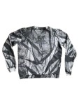 Vorschaubild 3 von Pullover Damen Grau Gr. 38/M Baumwolle Abstrakt Urban Langarm Freizeit
