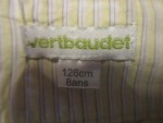 Vorschaubild 2 von Faltenrock Kinder Gr. 128 Gelb Baumwolle Gestreift Casual Raffungen
