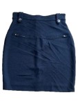 Vorschaubild 3 von Bleistiftrock Damen Gr. 34/XS Schwarz Viskose Uni Modern Business Alltag