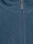 Vorschaubild 2 von Fleecepullover Herren Gr. 52/L Blau Polyester Uni Casual Langarm Freizeit