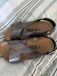 Vorschaubild 4 von Damen Sandalen Gr. 38 Silber Metallic Leder Made in Spain