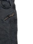 Vorschaubild 3 von Ripped Jeans Kinder Gr. 164 Grau Baumwolle Uni Streetwear Biker 37 cm