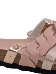 Vorschaubild 2 von Damen Pantoletten Gr. 38 Rosa Metallic Kork Fußbett Sommer