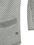 Vorschaubild 3 von Damen Strickjacke Gr. 38 Grau Baumwolle Reißverschluss Cardigan