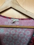 Vorschaubild 2 von Damen Wickelkleid Gr. L Boho Blumenmuster Bordeaux Rot