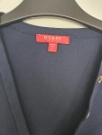 Vorschaubild 4 von Damen Bluse Ärmellos Gr. S Blau V-Ausschnitt Zierknöpfe