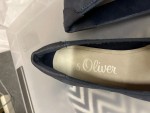 Vorschaubild 2 von Ballerinas Damen Gr. 36 Blau Nubuk Slip-On Casual Alltag Uni Logo