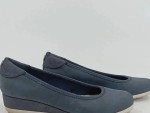 Vorschaubild 4 von Ballerinas Damen Gr. 36 Blau Nubuk Slip-On Casual Alltag Uni Logo