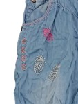 Vorschaubild 3 von Mädchen Jeans Shorts Gr. 128 Blau Stickerei Baumwolle