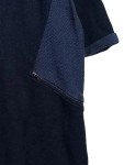 Vorschaubild 3 von Bluse Damen Blau Gr. 38/M Baumwolle Uni Casual Kurzarm Alltag