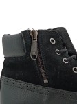 Vorschaubild 3 von Stiefel Herren Gr. 41 Schwarz Leder Schnürung Reißverschluss Uni