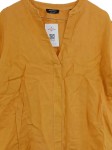 Vorschaubild 4 von Damen Leinenbluse Gr. 38 Orange Kurzarm V-Ausschnitt