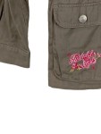 Vorschaubild 2 von Mädchen Parka Jacke Gr. 128/134 Oliv Baumwolle Kapuze