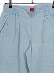 Vorschaubild 2 von Boss Damen Hose Wide Fit Gr. 40 Hellblau Baumwolle Casual