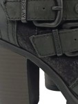Vorschaubild 2 von Damen Stiefeletten Gr. 37 Schwarz Leder Blockabsatz Schnallen