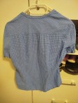 Vorschaubild 2 von Damen Bluse Gr. 36 Blau Kariert Kurzarm Baumwolle