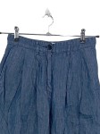 Vorschaubild 2 von Damen Stoffhose Blau Gr. 34 Wide Leg Bundfalten Baumwolle
