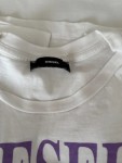 Vorschaubild 2 von T-Shirt Damen Gr. 42/XL Weiß Baumwolle Logo-Print Casual Kurzarm Freizeit
