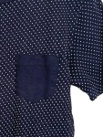 Vorschaubild 2 von Herren T-Shirt Gr. S Navy Blau Punkte Brusttasche Organic