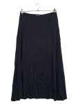 Vorschaubild 1 von Sportrock Damen Gr. 42/XL Schwarz Viskose Uni Casual Freizeit Rüschen
