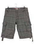 Vorschaubild 1 von Cargo Shorts Herren Grau Gr. W36/52/XL Baumwolle Kariert Casual Knopf