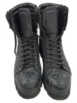 Vorschaubild 1 von Stiefel Herren Gr. 40 Schwarz Leder Schnürung Reißverschluss 4 cm Urban