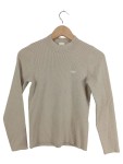 Vorschaubild 1 von Damen Pullover Stehkragen Rippstrick Beige Gr. L