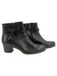 Vorschaubild 1 von Damen Stiefeletten Leder Schwarz Gr. 39,5 Absatz Elegant