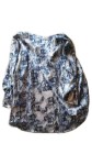 Vorschaubild 4 von Damen Bluse Gr. 48 Schlangenmuster Blau Beige Polyester
