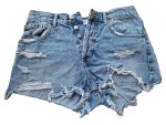 Vorschaubild 5 von Jeans Shorts Damen Blau Gr. W25/34/XS Baumwolle Uni Casual Freizeit Knopf