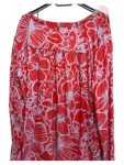Vorschaubild 2 von Damen Bluse Gr. 42 Rot Blumenmuster Langarm Viskose