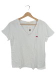 Vorschaubild 1 von Damen T-Shirt Weiß Gr. 40, L V-Ausschnitt Basic Kurzarm