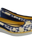 Vorschaubild 3 von Damen Ballerinas Schuhe Blau Kariert Zitronen Muster Slip-On