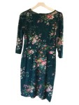 Vorschaubild 2 von Damen Wickelkleid Blumenmuster Grün Gr. M Viskose