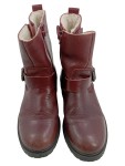 Vorschaubild 2 von Kinder Leder Stiefel Mädchen Gr. 36 Bordeaux Rot Biker Boot