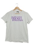 Vorschaubild 1 von T-Shirt Damen Gr. 42/XL Weiß Baumwolle Logo-Print Casual Kurzarm Freizeit