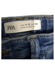 Vorschaubild 5 von Ripped Jeans Kinder Blau Gr. 152 Baumwolle Uni Casual 31 cm Knopf 63 cm L25