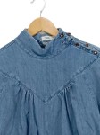 Vorschaubild 2 von Damen Jeansbluse Chambray Gr. 42/XL Blau Italian Fabric