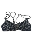 Vorschaubild 1 von Bikini-Oberteil Damen Schwarz Gr. 38/M Polyester Blumenmuster Casual