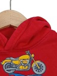Vorschaubild 3 von Kinder Kapuzenpullover Rot Fahrzeugmotiv Gr. 104 Jungen