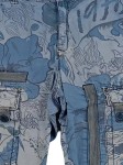 Vorschaubild 2 von Cargo Shorts Kinder Blau Gr. 164 Baumwolle Abstrakt Streetwear Freizeit Knopf