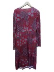 Vorschaubild 3 von Damen Wickelkleid Gr. L Boho Blumenmuster Bordeaux Rot
