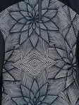 Vorschaubild 2 von Damen Trainingsjacke Gr. L Schwarz Grafisches Muster Half-Zip