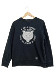 Vorschaubild 1 von Herren Sweatshirt Pullover Wolf-Print Schwarz Gr. M Streetwear