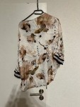 Vorschaubild 2 von Damen Bluse Gr. 40 Weiß Blumenmuster Viskose