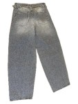Vorschaubild 5 von Damen Jeans Wide Fit Grau W27/L32 High Waist Bindegürtel
